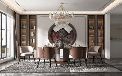 新中式餐厅3D模型下载